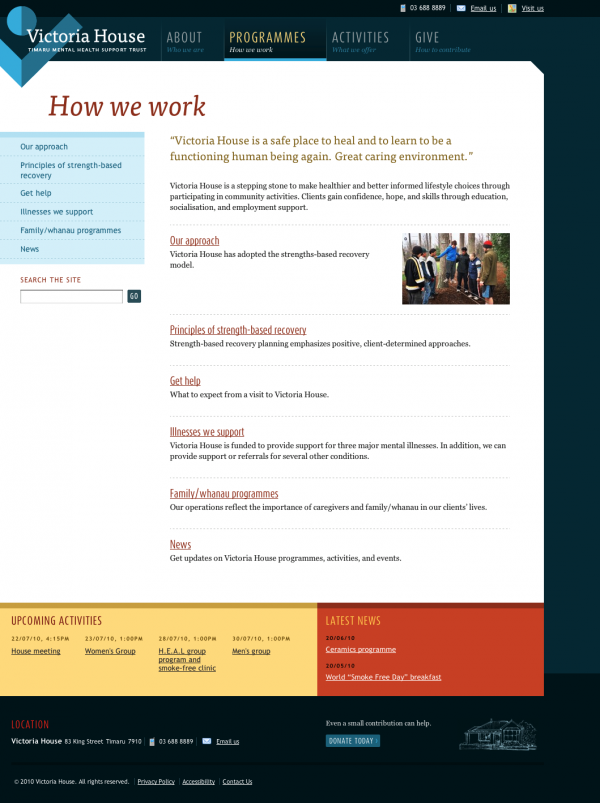 How we work | Victoria House