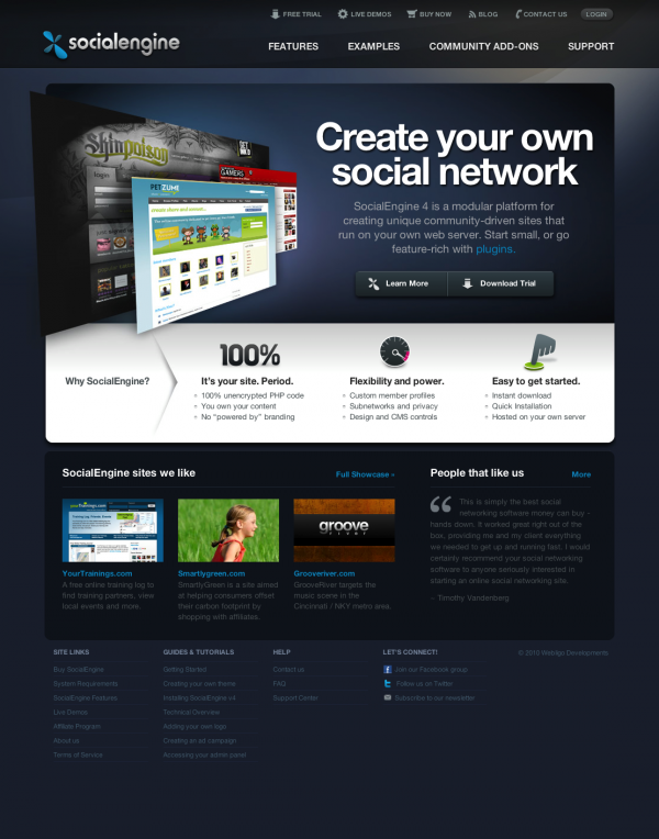 SocialEngine PHP Social Network Script - Create your own social media community